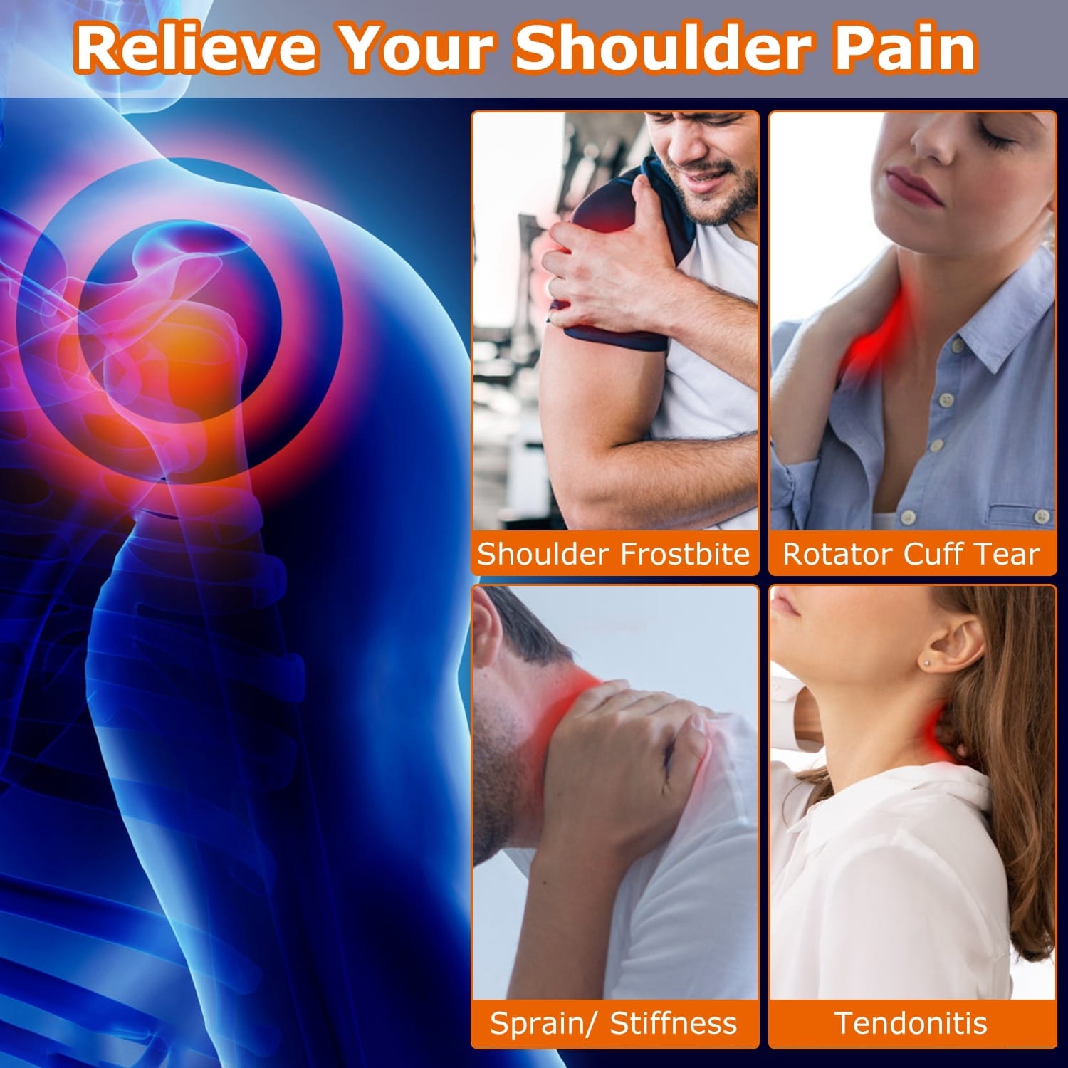 Heated Shoulder Brace | Electric Heating Pad Sleeve for Pain Relief & Muscle Stiffness - Image 4